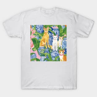 Cats and chinoiserie jars T-Shirt